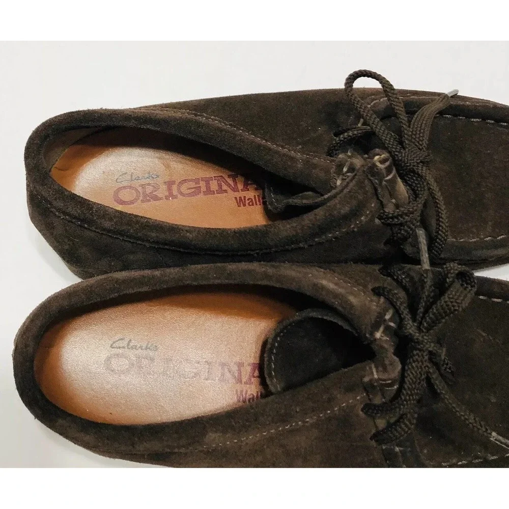Clarks Originals 78984 Wallabee Wedge Crepe Sole Dark Brown Oxfords Sz 7 M‎